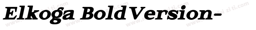 Elkoga BoldVersion字体转换